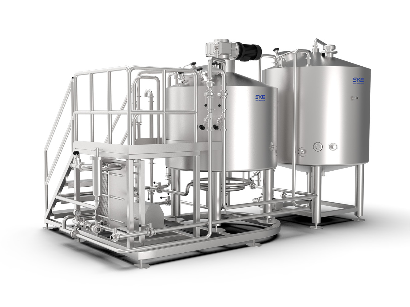 Stainless steel kombucha fermentation tank with temperature control jacket