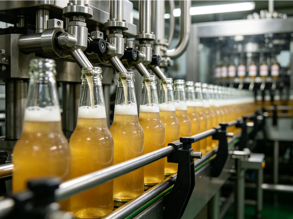 beer bottling line