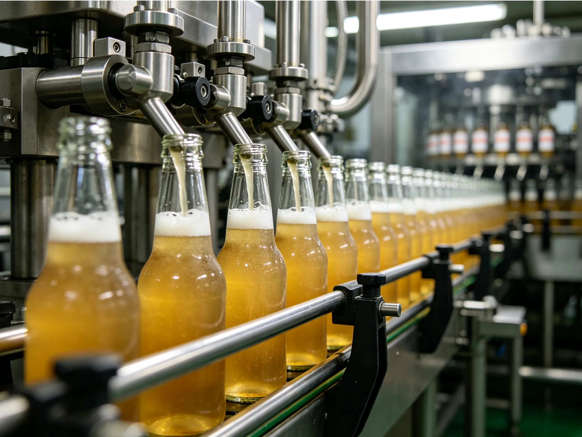 beer bottling line